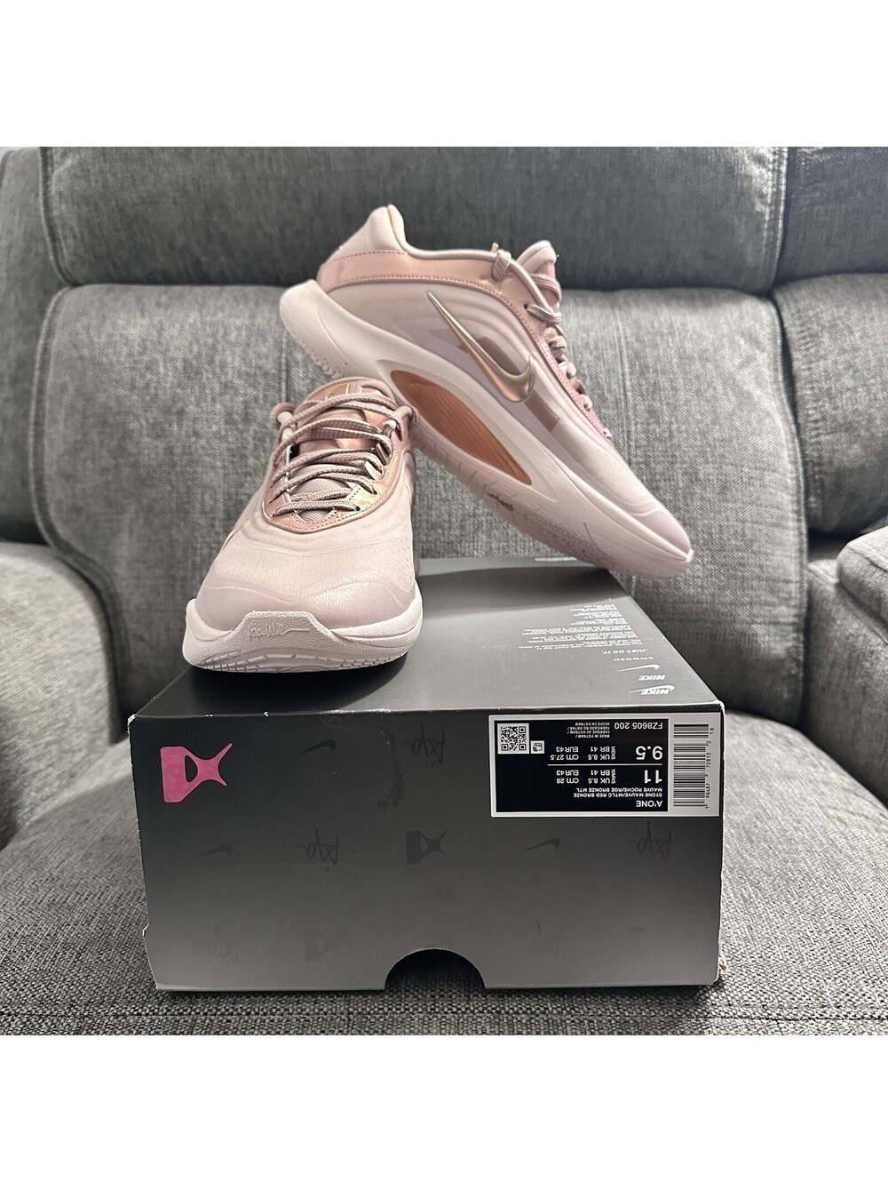Nike Women’s 11 / Men’s 9.5 A’One A’ja Wilson Stone Mauve FZ8605-200 Basketball